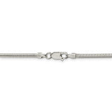 Sterling Silver 2.5mm Diamond-cut Snake Chain-WBC-QFS4-8