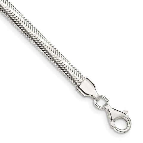 Sterling Silver 4.2mm Flat Oval Snake Chain-WBC-QFS6-8