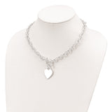 Sterling Silver Engraveable Heart Fancy Link Toggle Necklace-WBC-QG1151-18