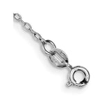 Sterling Silver Rhodium-plated 9inch Polished Onyx Anklet-WBC-QG1230-9