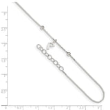 Sterling Silver Box Chain 9in Plus 1in Dolphin Anklet-WBC-QG1357-9
