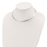 Sterling Silver 3.5mm Hammered Neck Collar-WBC-QG1740