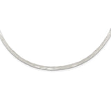 Sterling Silver 3.5mm Hammered Neck Collar-WBC-QG1740