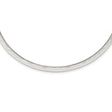 Sterling Silver Polished Hammered 6mm Neck Collar-WBC-QG1741