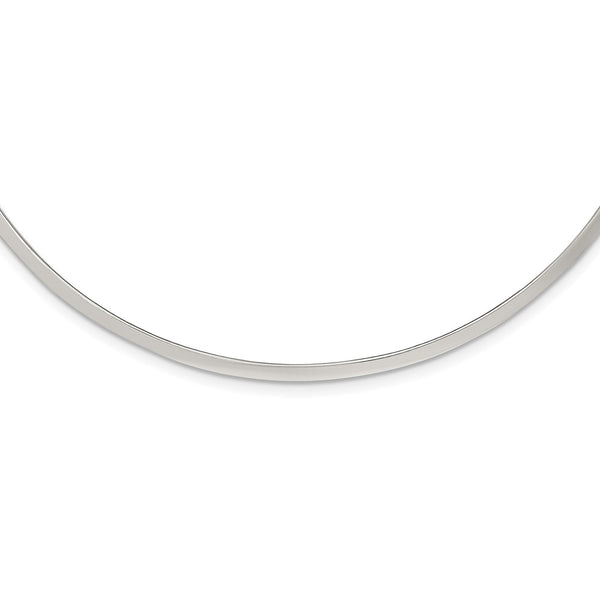 Sterling Silver Polished 3mm Neck Collar-WBC-QG1745