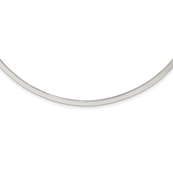 Sterling Silver Polished 4mm Neck Collar-WBC-QG1746