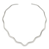 Sterling Silver Wavy V-Shape Neck Collar-WBC-QG1750