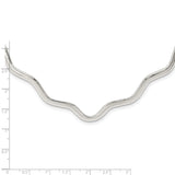 Sterling Silver Wavy V-Shape Neck Collar-WBC-QG1750