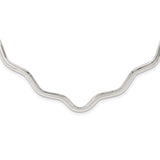 Sterling Silver Wavy V-Shape Neck Collar-WBC-QG1750