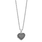 Sterling Silver Marcasite Heart Locket w/Chain Necklace-WBC-QG1942-18