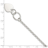 Sterling Silver Fancy Engraveable Heart Bracelet-WBC-QG2172-7.5
