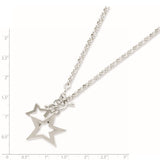 Sterling Silver Fancy Stars Necklace-WBC-QG2472-16