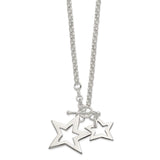 Sterling Silver Fancy Stars Necklace-WBC-QG2472-16