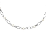 Sterling Silver Freshwater Cultured Pearl Necklace-WBC-QG2482-16