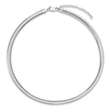 Sterling Silver Rhodium Plated 6mm w/2 in Ext Cubetto Chain-WBC-QG2551R-16