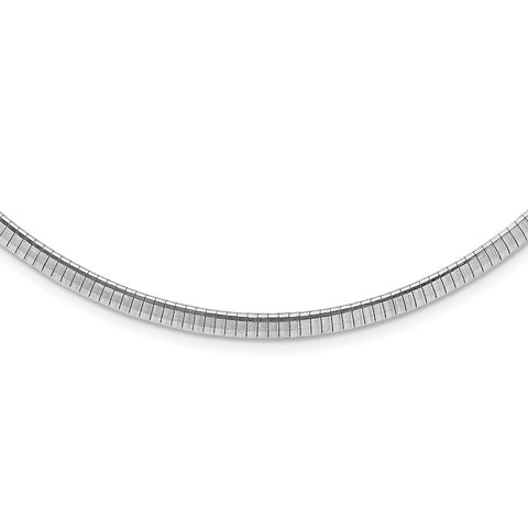 Sterling Silver Rhodium Plated 4mm w/2 in Ext Cubetto Chain-WBC-QG2555R-16