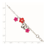 Sterling Silver Adjustable Enameled Childs 5in Plus 1in ext Charm Bracelet-WBC-QG2574-6