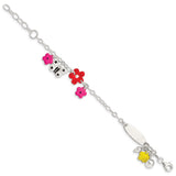Sterling Silver Adjustable Enameled Childs 5in Plus 1in ext Charm Bracelet-WBC-QG2574-6