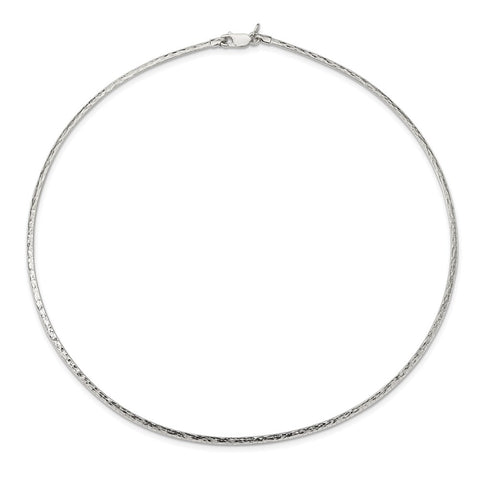 Sterling Silver Hammered Reversible 2.5mm Cubetto Chain-WBC-QG2659-18