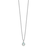 SS & 14k True Two-tone  Sky Blue Topaz & Diamond Necklace-WBC-QG2737-18