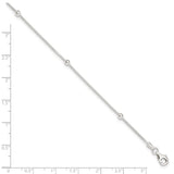 Sterling Silver 9in Plus1.5 in ext Polished Anklet-WBC-QG2755-9