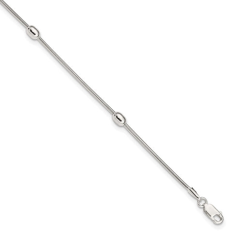 Sterling Silver 9 inch Anklet-WBC-QG2766-9