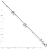 Sterling Silver Polished Dolphin9in Plus 1in Ext. Anklet-WBC-QG2782-9