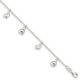 Sterling Silver Sea Shell 8in Plus 1in ext. Anklet-WBC-QG2785-9