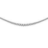 Sterling Silver Rhodium-plated 164 Stone CZ Necklace-WBC-QG3129-17
