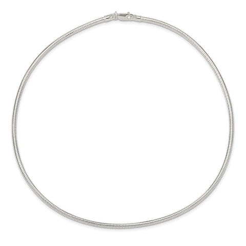 Sterling Silver Round 2.75mm Neckwire Necklace-WBC-QG3199-18