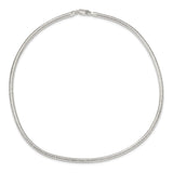 Sterling Silver Round 3.75mm Neckwire Necklace-WBC-QG3200-18