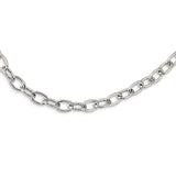 Sterling Silver Open Link Cable 8.50mm Necklace-WBC-QG3358-18