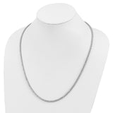 Sterling Silver Rhodium Plated CZ 24in Necklace-WBC-QG3483-24