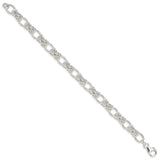 Sterling Silver Polished Fancy Link Bracelet-WBC-QG3583-7.75