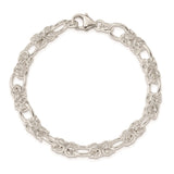 Sterling Silver Polished Fancy Link Bracelet-WBC-QG3583-7.75