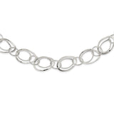 Sterling Silver Polished Fancy Circle 18in Necklace-WBC-QG3743-18