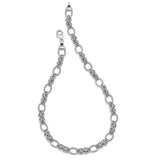 Sterling Silver Rhodium-plated Polished and Textured Necklace-WBC-QG3893-18