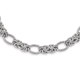 Sterling Silver Rhodium-plated Polished and Textured Necklace-WBC-QG3893-18