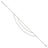 Sterling Silver Polished Multi-Strand 9in Plus 1 in Ext Anklet-WBC-QG4195-9