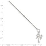 Sterling Silver Palm Tree Anklet-WBC-QG447-9