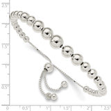 Sterling Silver Graduated Beads Adjustable Bracelet-WBC-QG4548-8.5