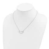 Sterling Silver Rhodium-plated CZ Necklace-WBC-QG4627-18