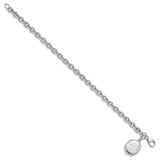 Sterling Silver Rhodium-plated Locket Bracelet-WBC-QG4854-7.25