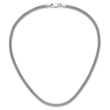 Sterling Silver Rhodium-plated 4.5mm Corona Chain Necklace-WBC-QG5077-18