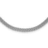 Sterling Silver Rhodium-plated 4.5mm Corona Chain Necklace-WBC-QG5077-18