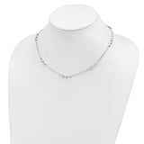 Sterling Silver Beaded Linked Necklace-WBC-QG5237-17.5