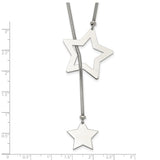 Sterling Silver Star Cable Wrap Necklace-WBC-QG5264-41