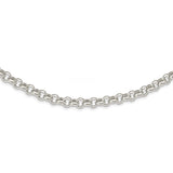 Sterling Silver Polished Rolo Fancy Necklace-WBC-QG5355-17.5