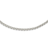 Sterling Silver Polished Rolo Fancy Necklace-WBC-QG5356-17.5