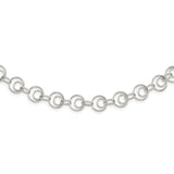 Sterling Silver Polished Link Necklace-WBC-QG5360-18